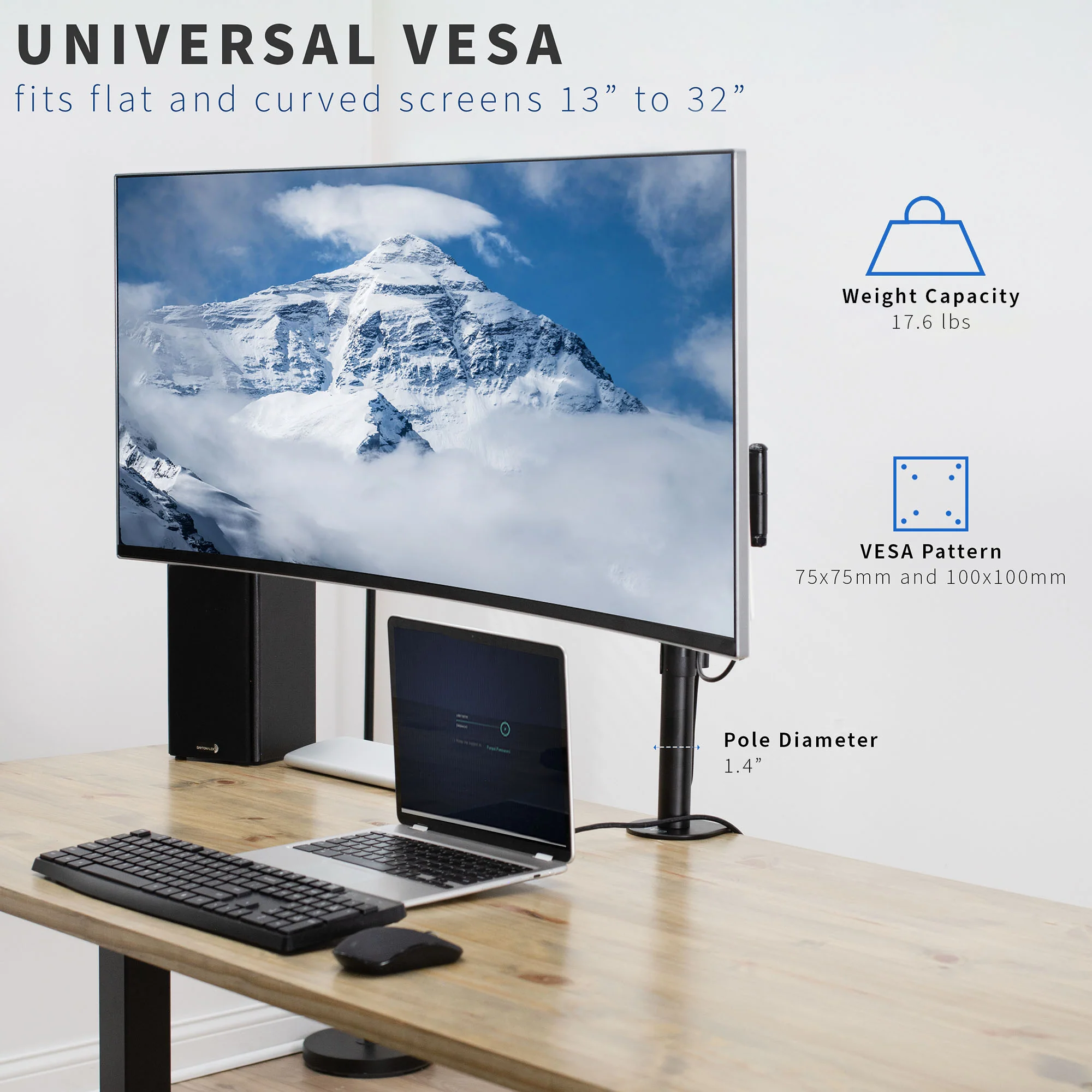 Single 13” to 32” Monitor Desk Mount with Extra Long Arm - Image 5