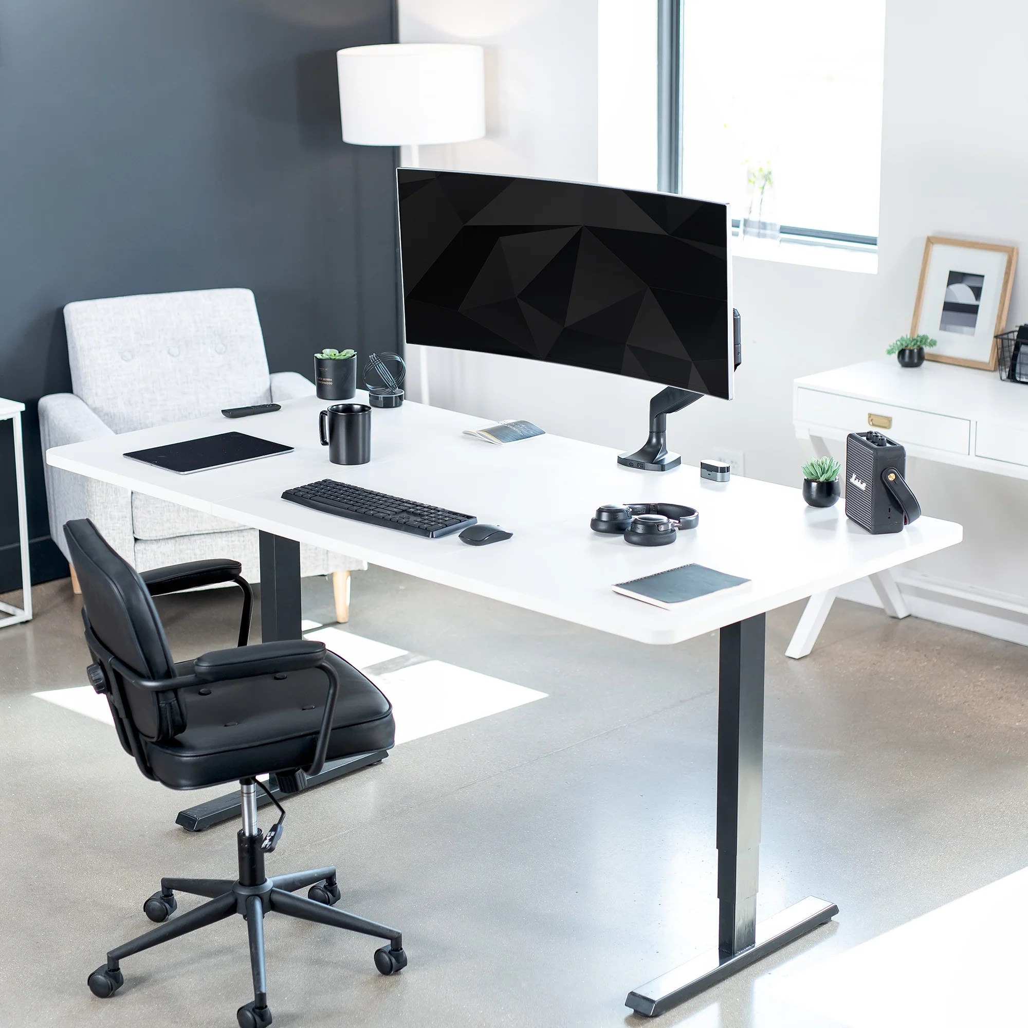 Pneumatic Arm Single Ultrawide Monitor Desk Mount - Up to 40" Screens - Image 10
