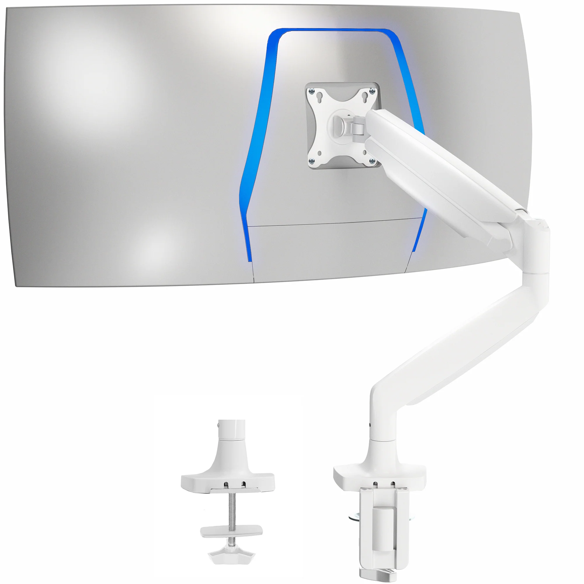 Pneumatic Arm Single Ultrawide Monitor Desk Mount - Up to 40" Screens - Image 11