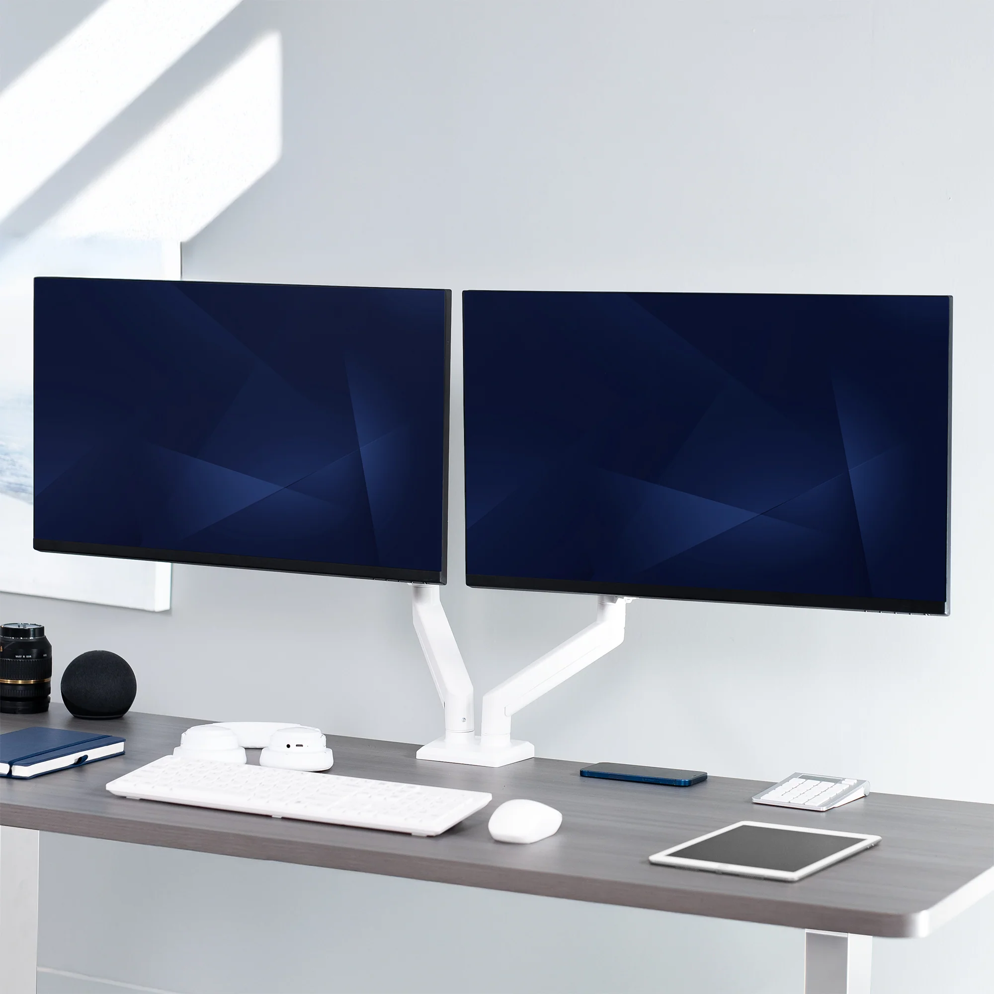 Pneumatic Arm Dual 13” to 30” Monitor Desk Mount - Image 11