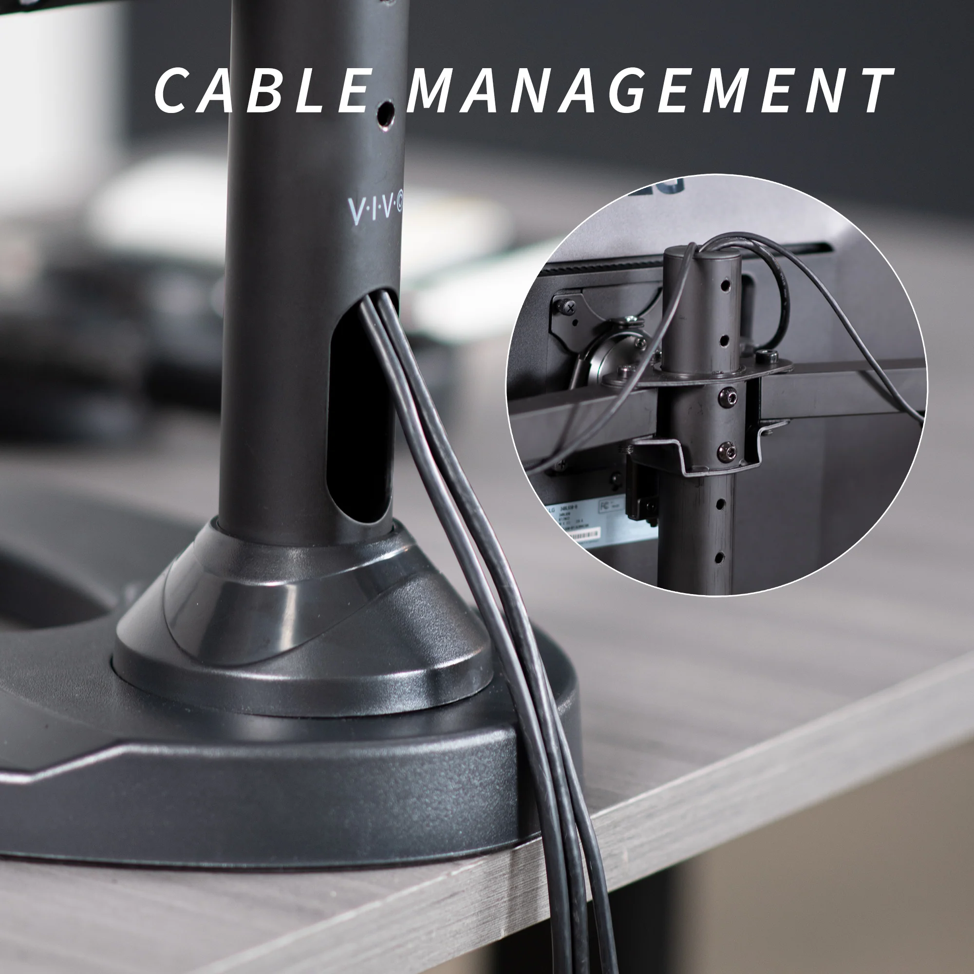 Triple 23" to 32" Monitor Desk Stand - Image 5