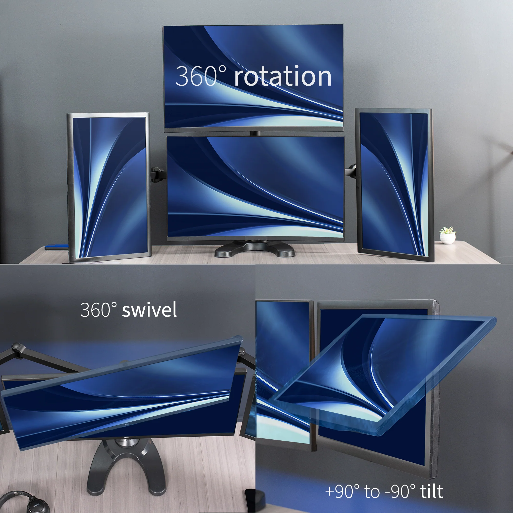 Quad 13” to 32” Monitor Desk Stand - Image 6