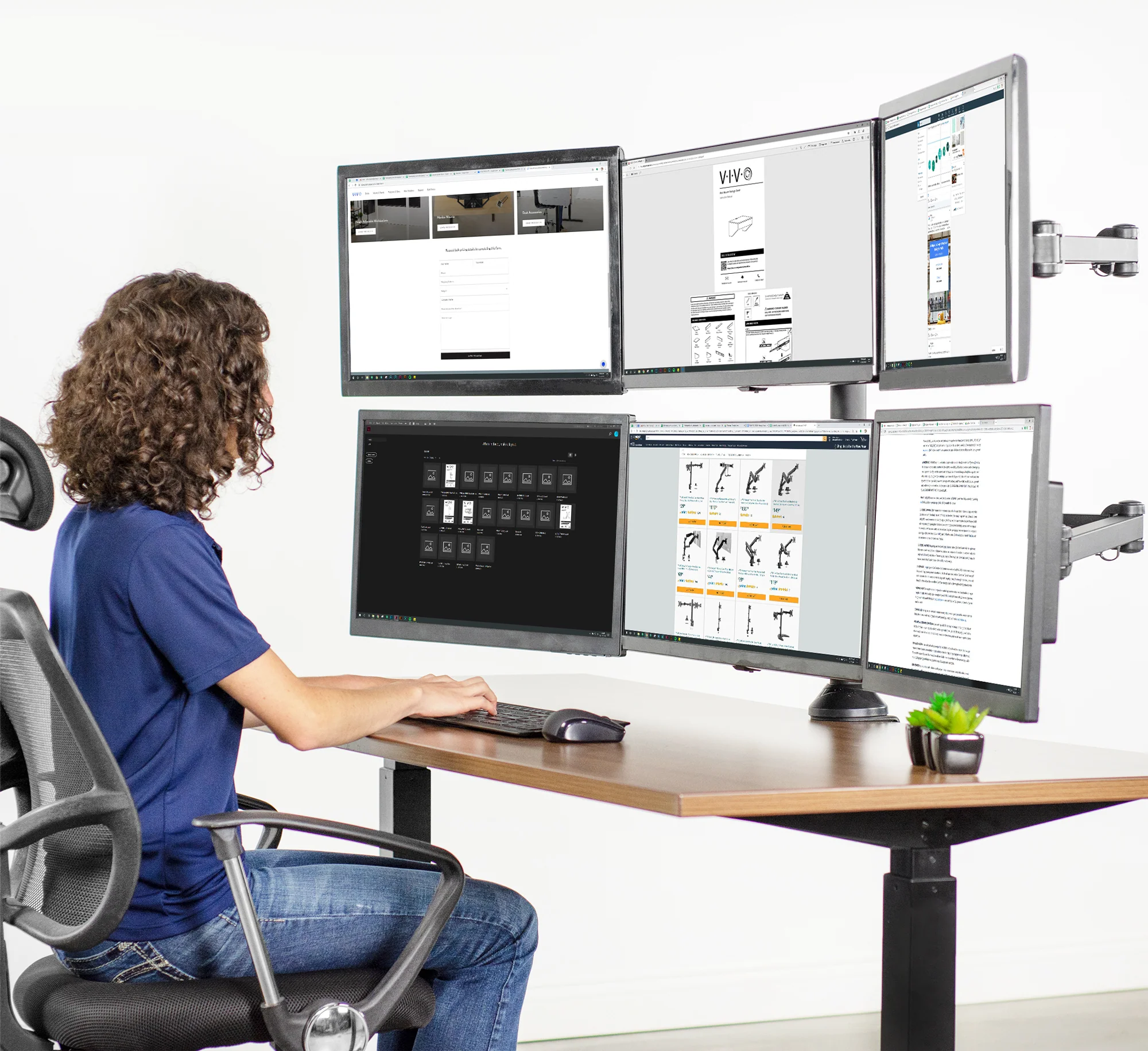 Hex 23" to 32" Monitor Desk Mount - Image 7
