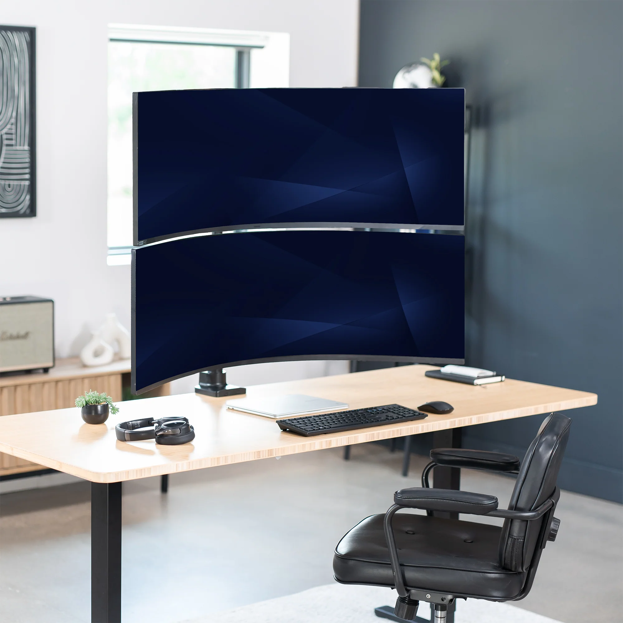 Dual Ultrawide Monitor Extra Tall Desk Mount - Up to 49" Screens - Image 2