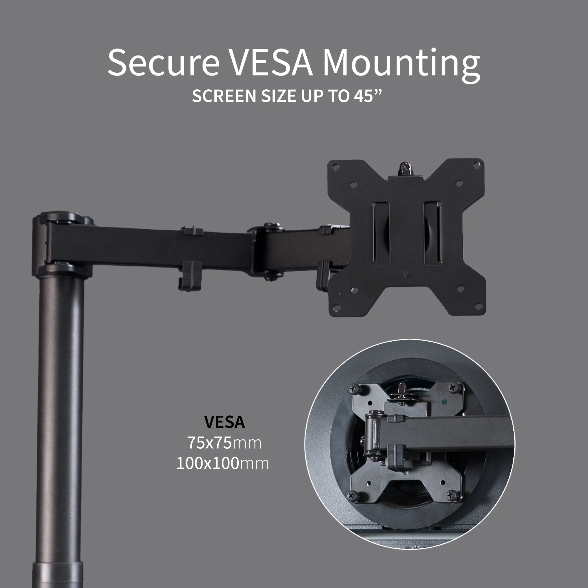 Single Ultrawide Monitor Desk Mount - Up to 45" Screens - Image 8
