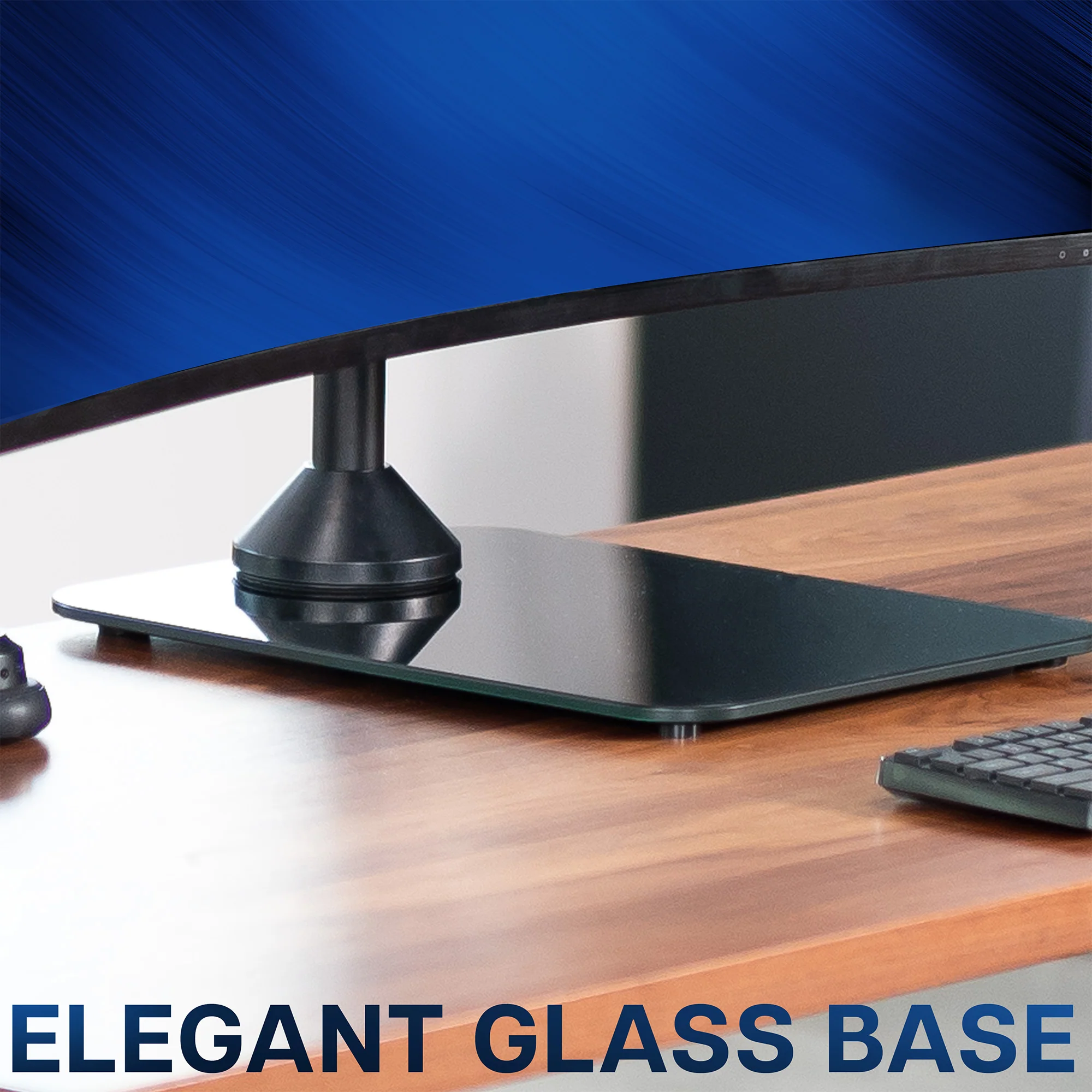 Dual Ultrawide Vertical Monitor Desk Stand with Glass Base - Up to 49" Screens - Image 6