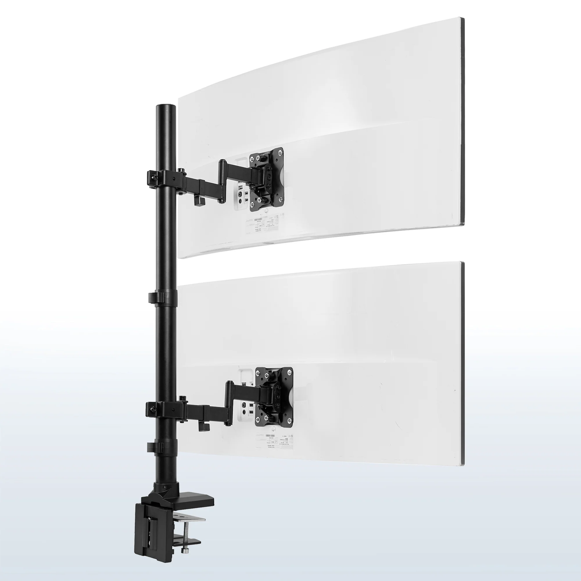 Dual Ultrawide Vertical Monitor Desk Mount with Arms - Up to 43" Screens