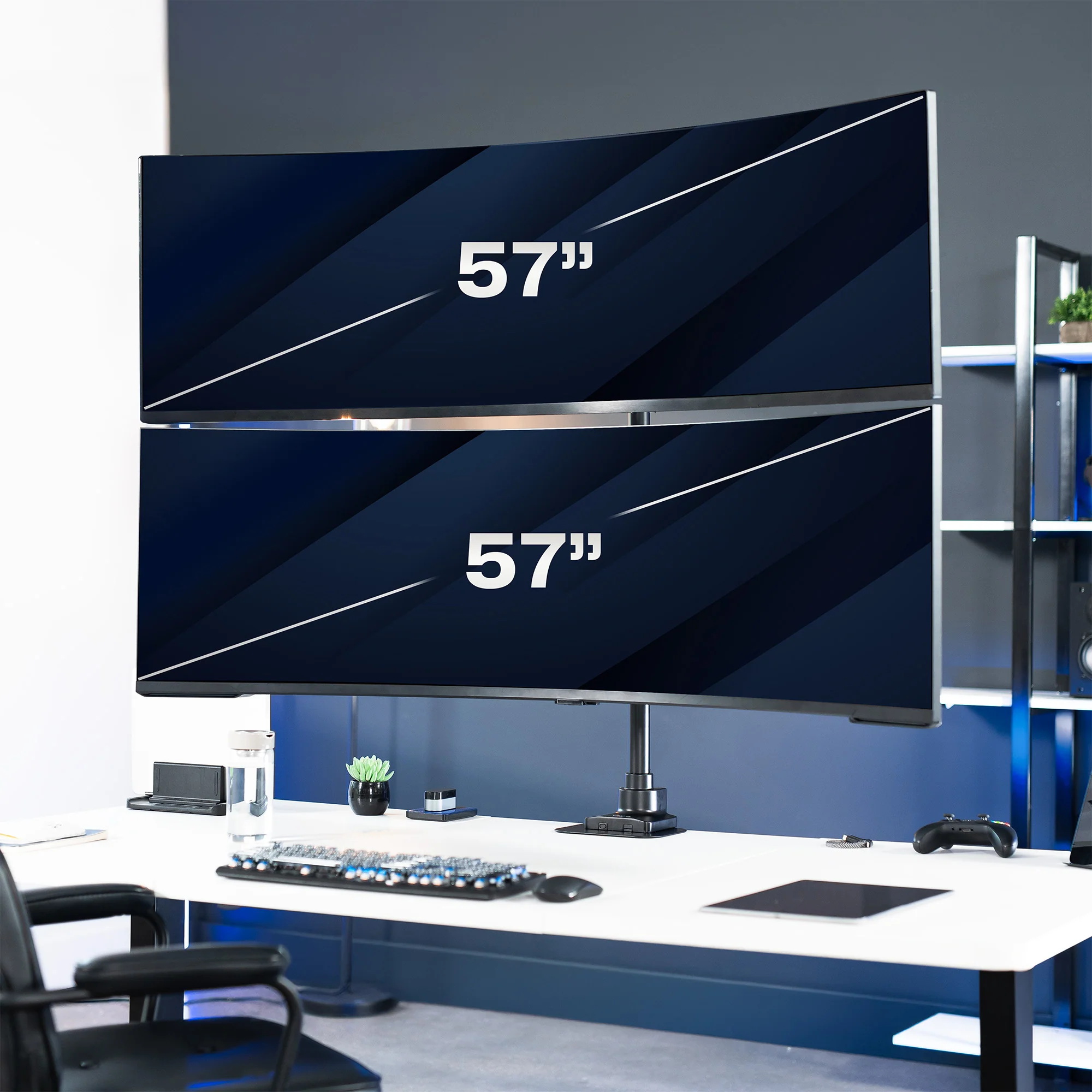 Dual Ultrawide Vertical Monitor Desk Mount - Image 10