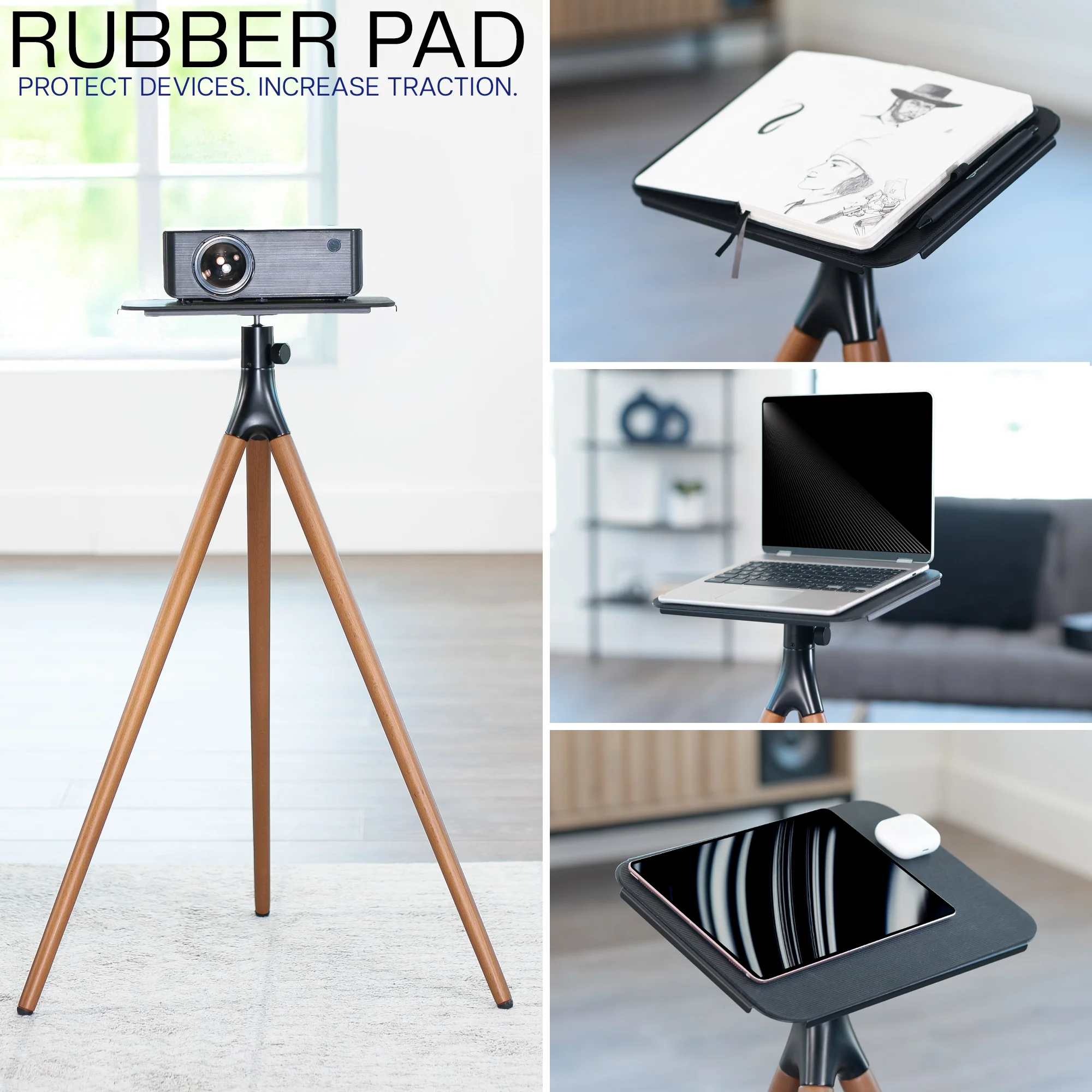Dark Walnut Easel Studio Projector Stand - Image 5
