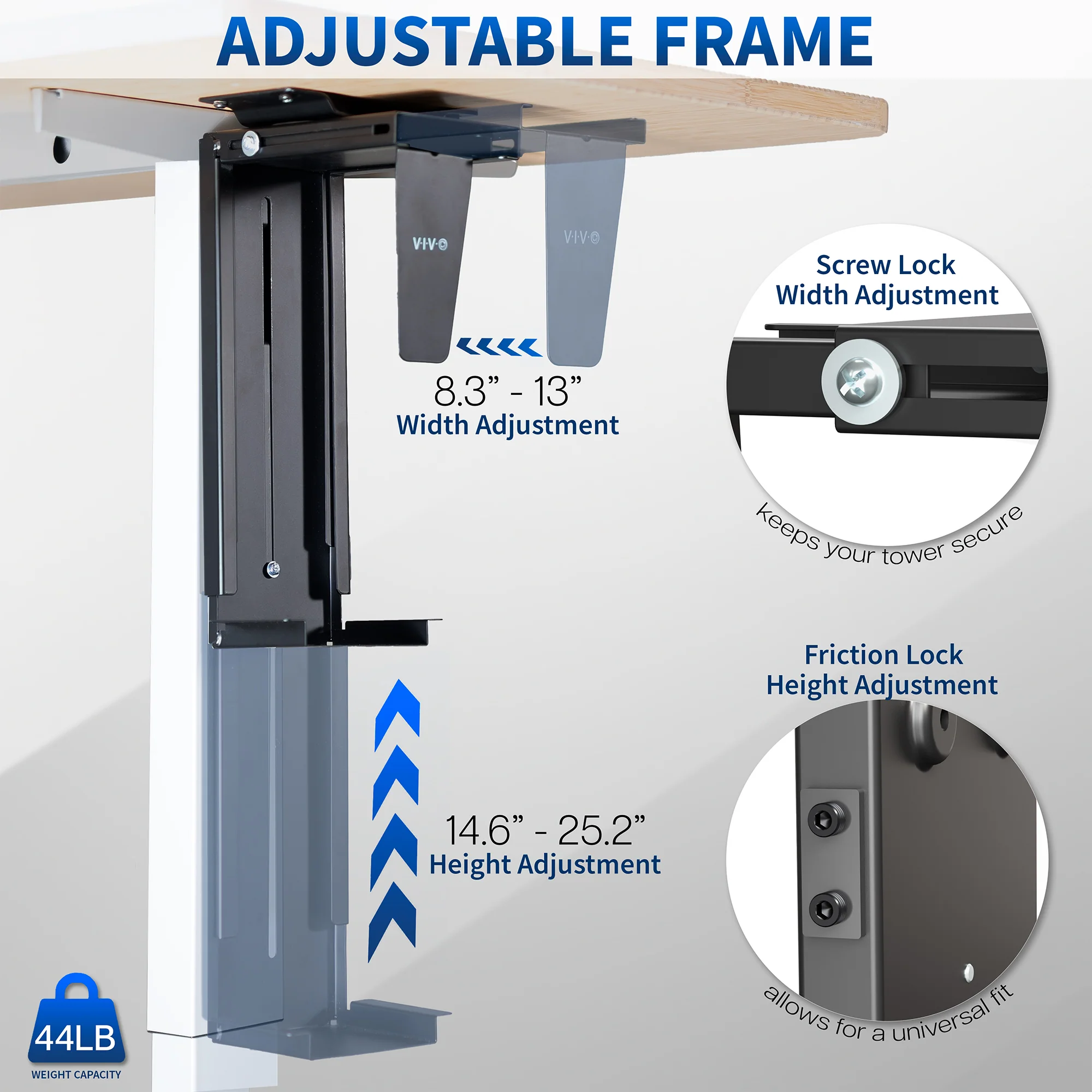 Under Desk and Wall Large PC Mount - Image 5